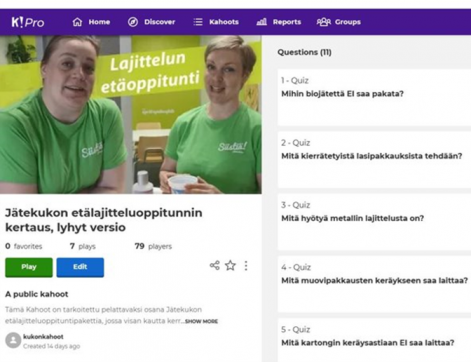 Kuva etälajitteluoppitunti